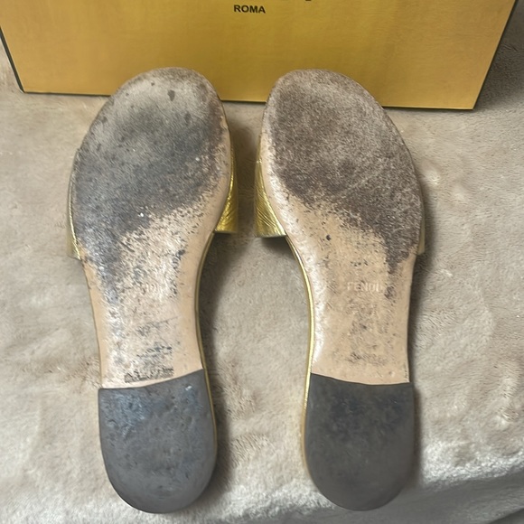 Fendi Gold Sandals/Flats - Picture 11 of 16